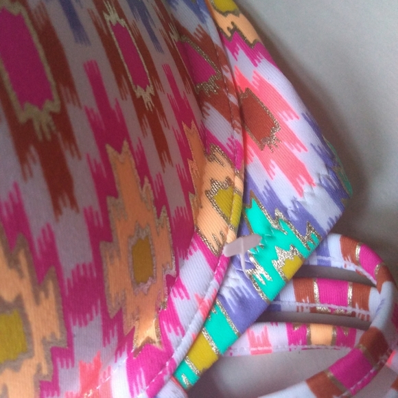 VS Midi Beach Bandeau Cheeky Thong Bikini~Ikat - Picture 7 of 13